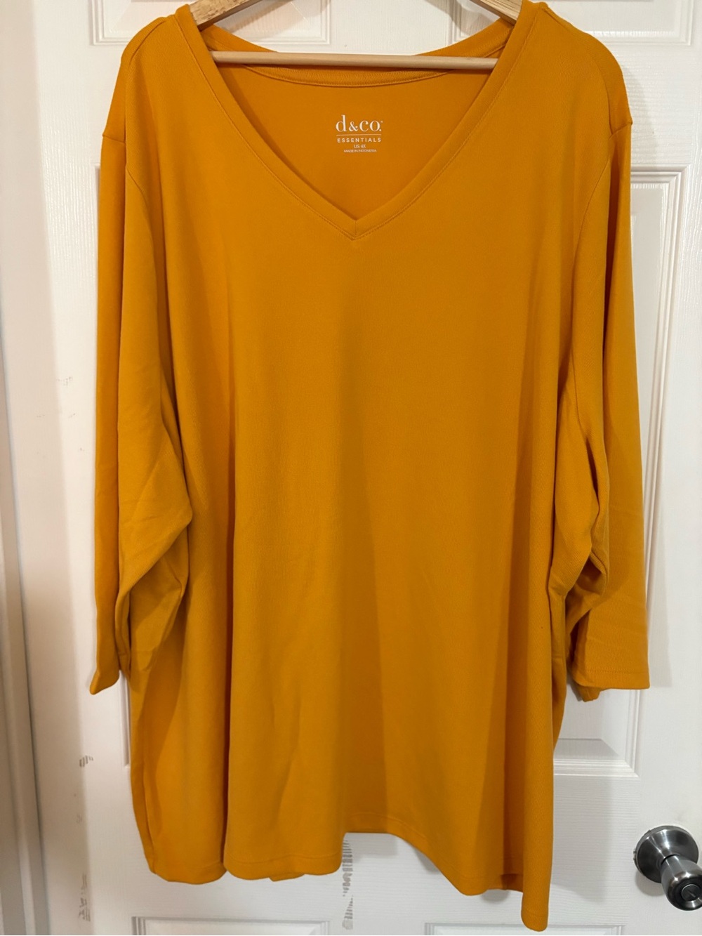 BN Denim & co 4x Essentials Heavenly Jersey V- neck 3/4 sleeve